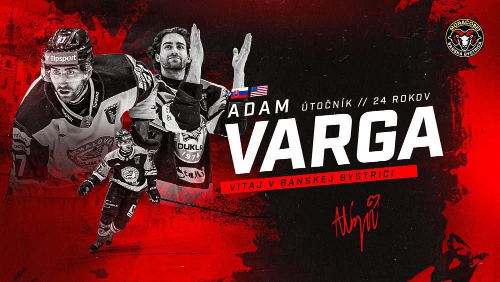 Banskobystrický dres oblečie aj útočník Adam Varga | HC 05 Banskobystrický dres oblečie aj útočník Adam Varga | HC 05