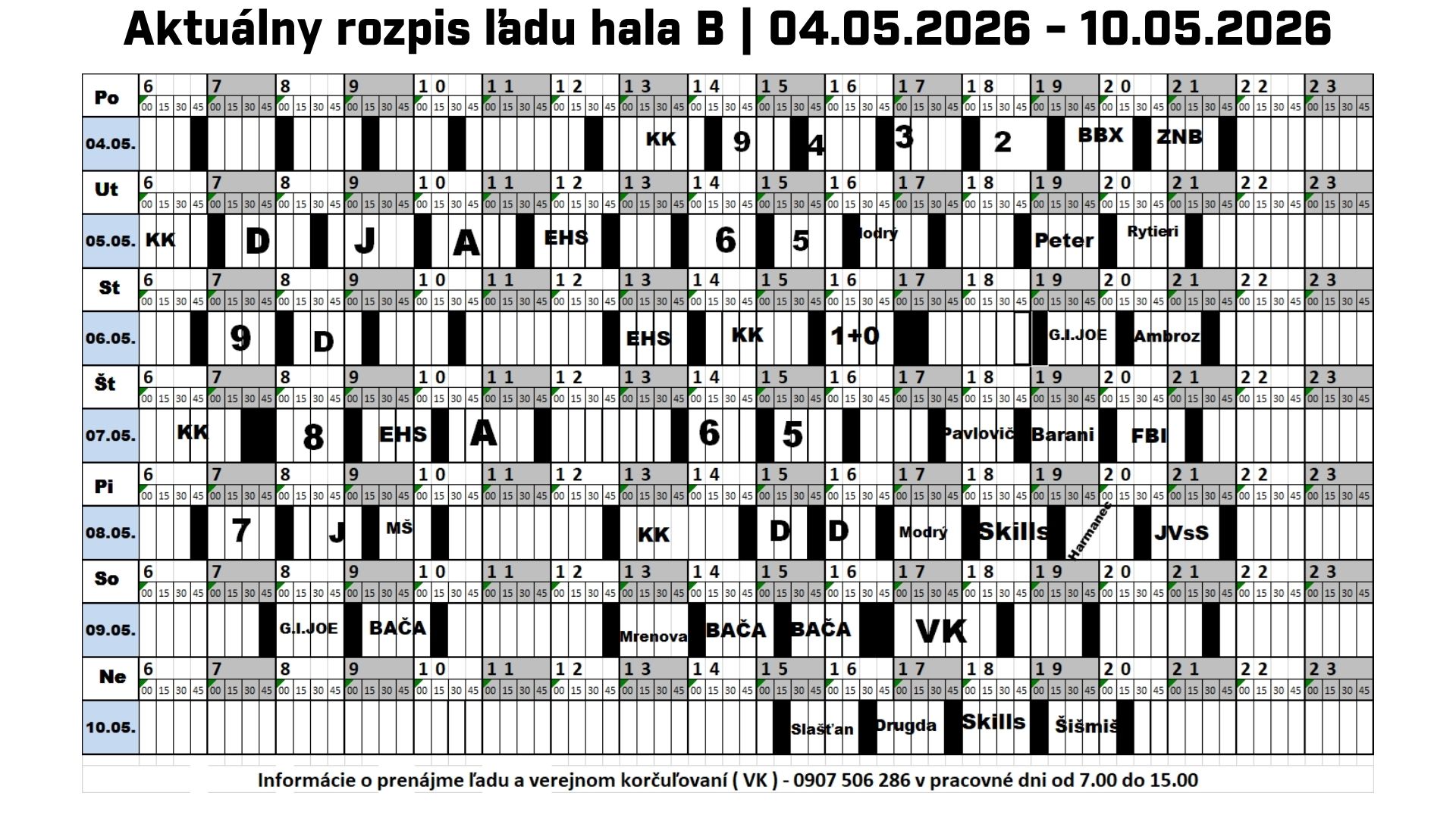 Rozpis ľadu