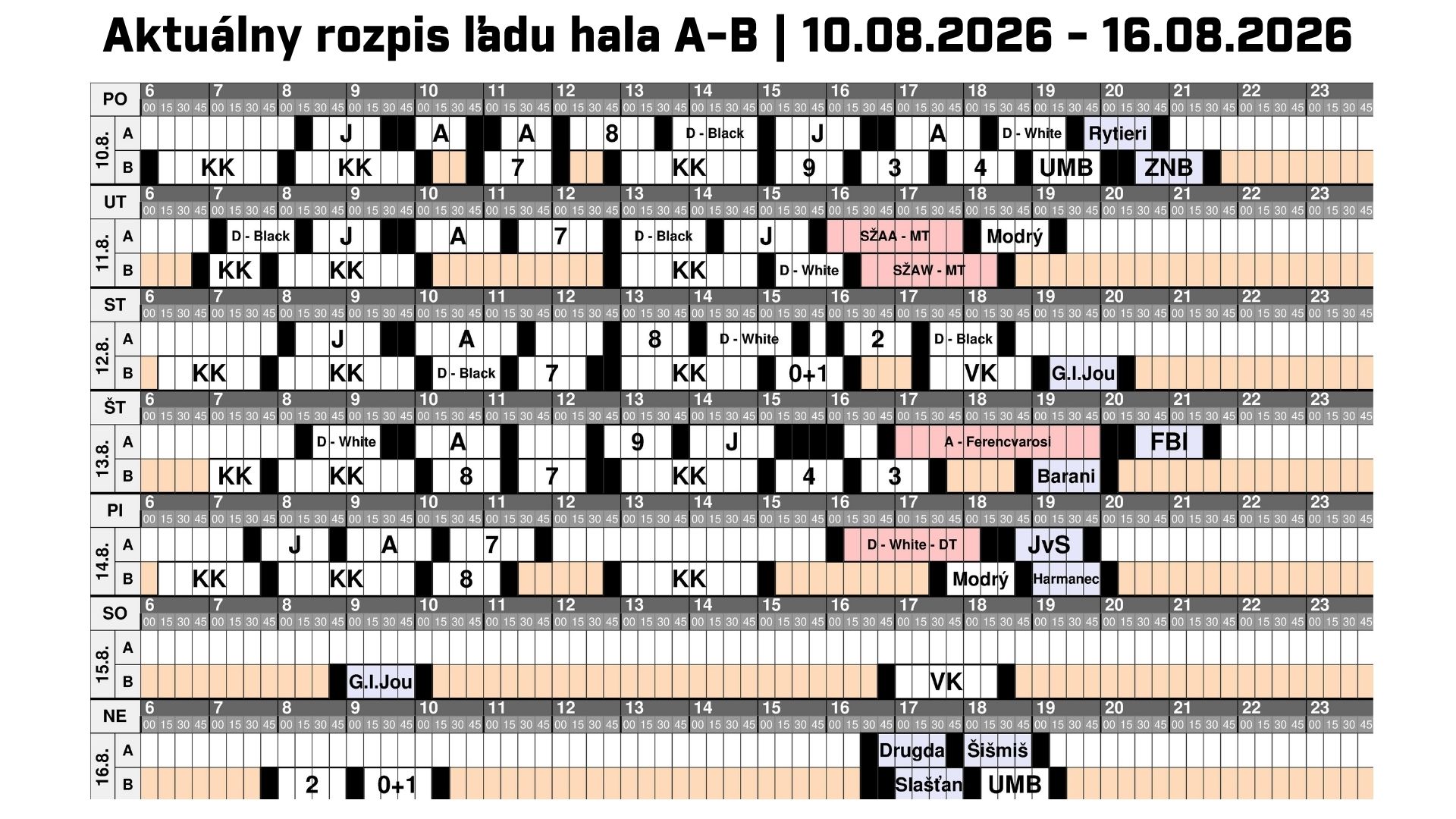 Rozpis ľadu